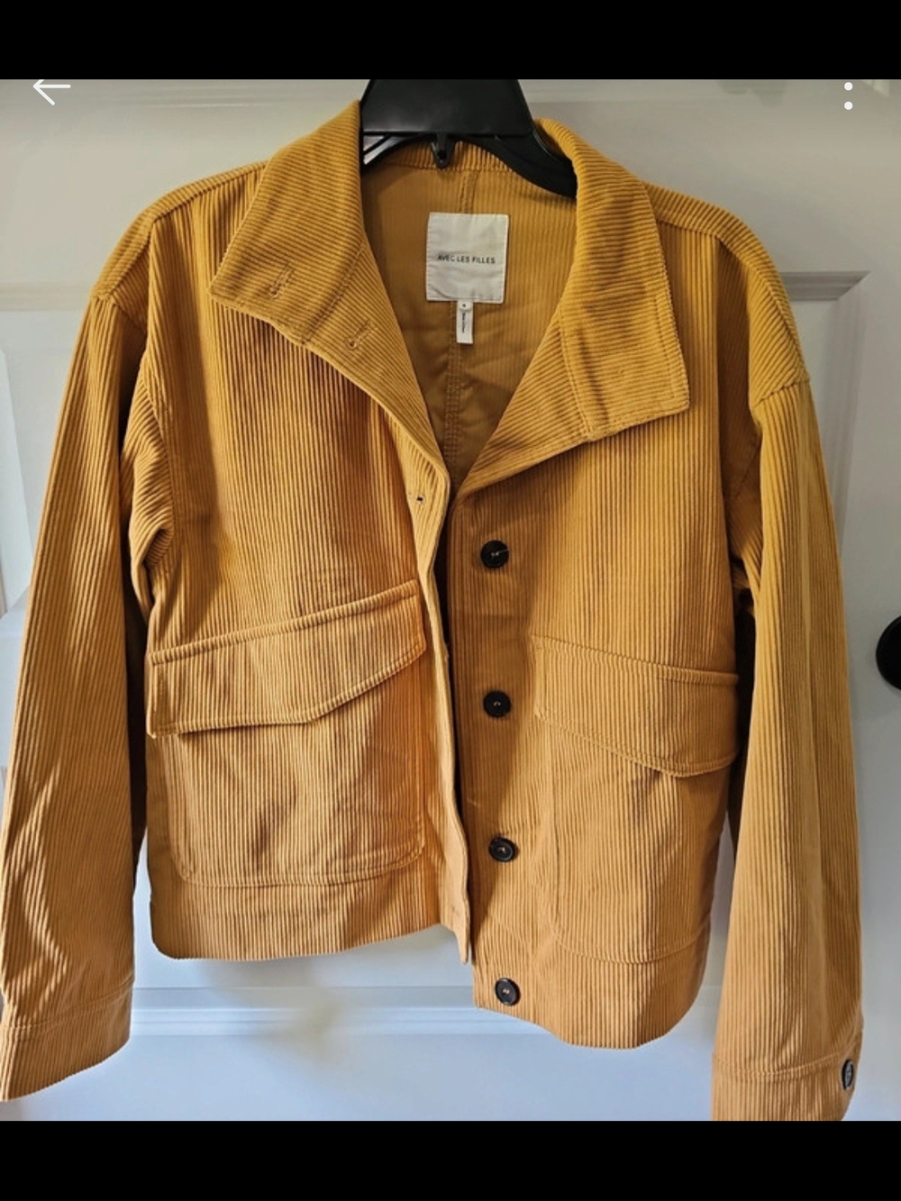 Womens Mustard Corduroy Jacket